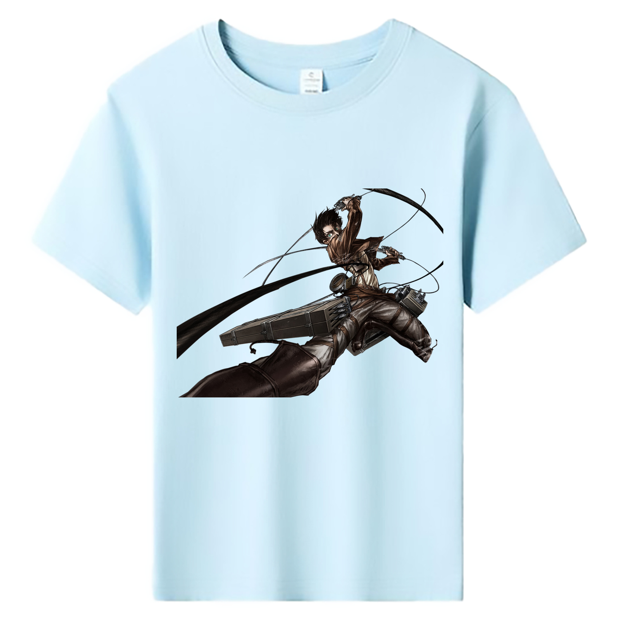 （画像用） 進撃の巨人 エレン･イェーガー Attack on Titan Eren Jäger 綿100％キッズTシャツ（フロントプリント）